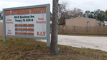 AAA Affordable Pallets &  Reels street sign and office